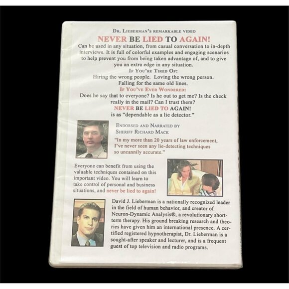 Lot 30 Never Be Lied To Again David J. Lieberman DVD Get the Truth in 5 Minutes - Picture 4 of 4